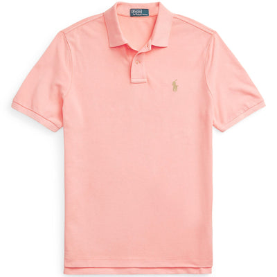 Polo Golf Classic Fit Cotton Knit Polo Rose Pink - SS24