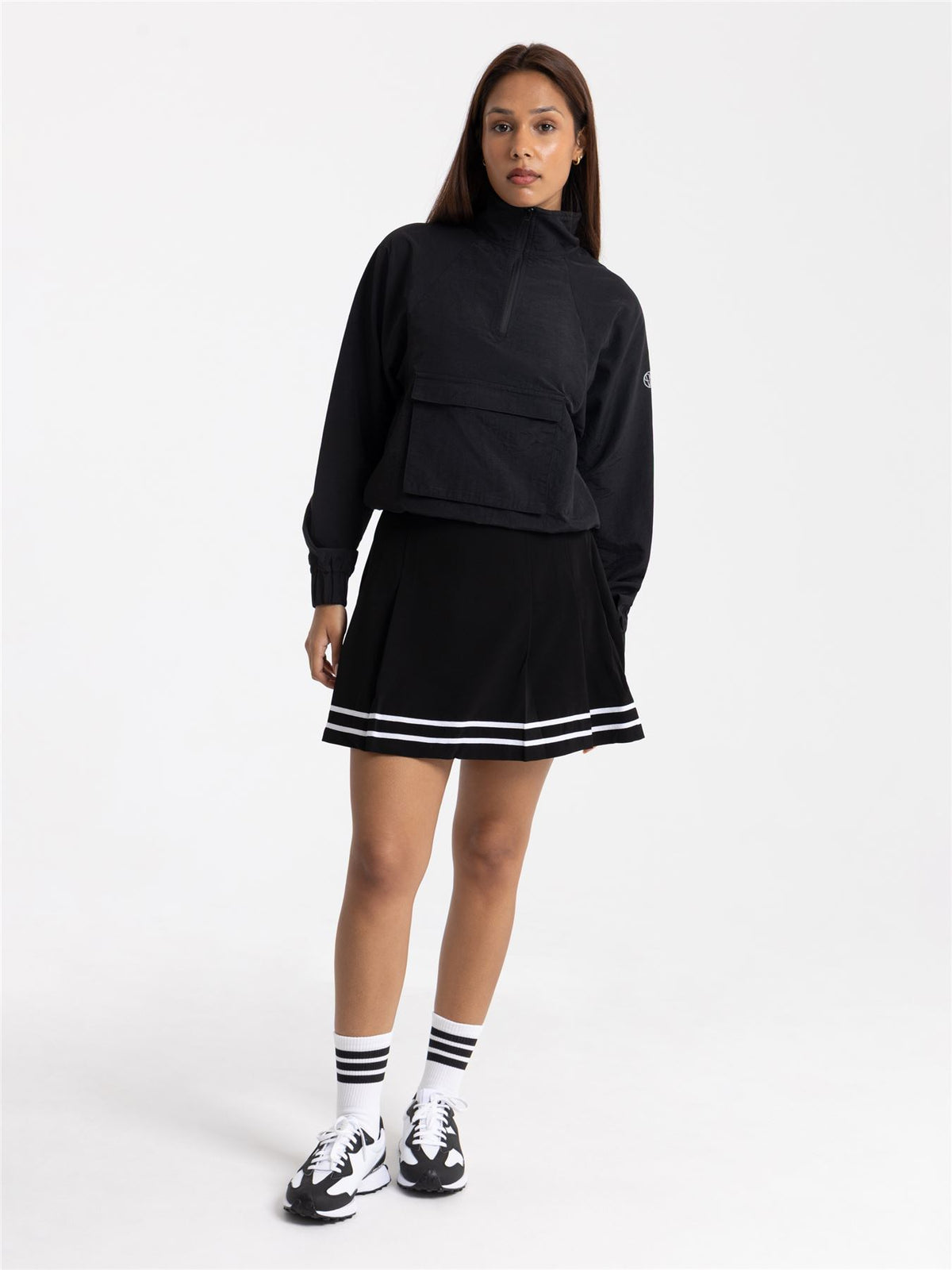 Jodie Stripe Skort Black/White