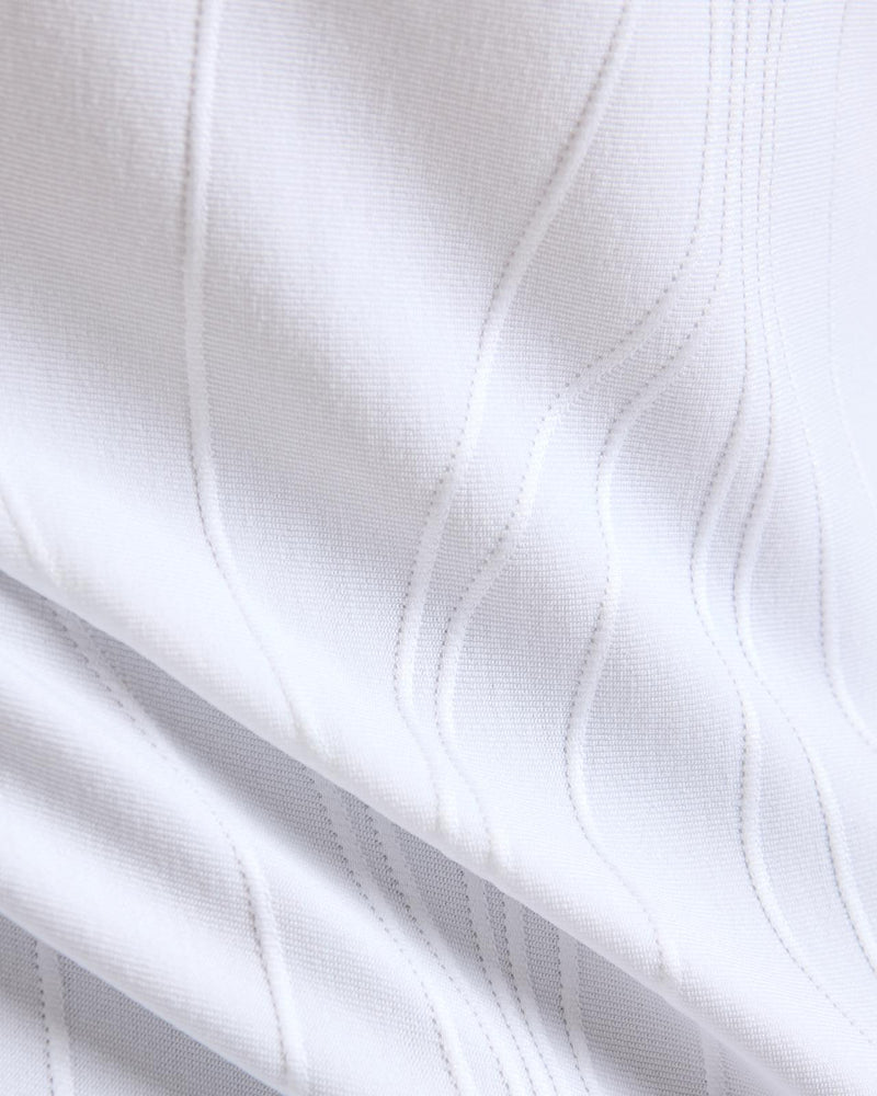 Marlie Jacquard V-Neck Polo White