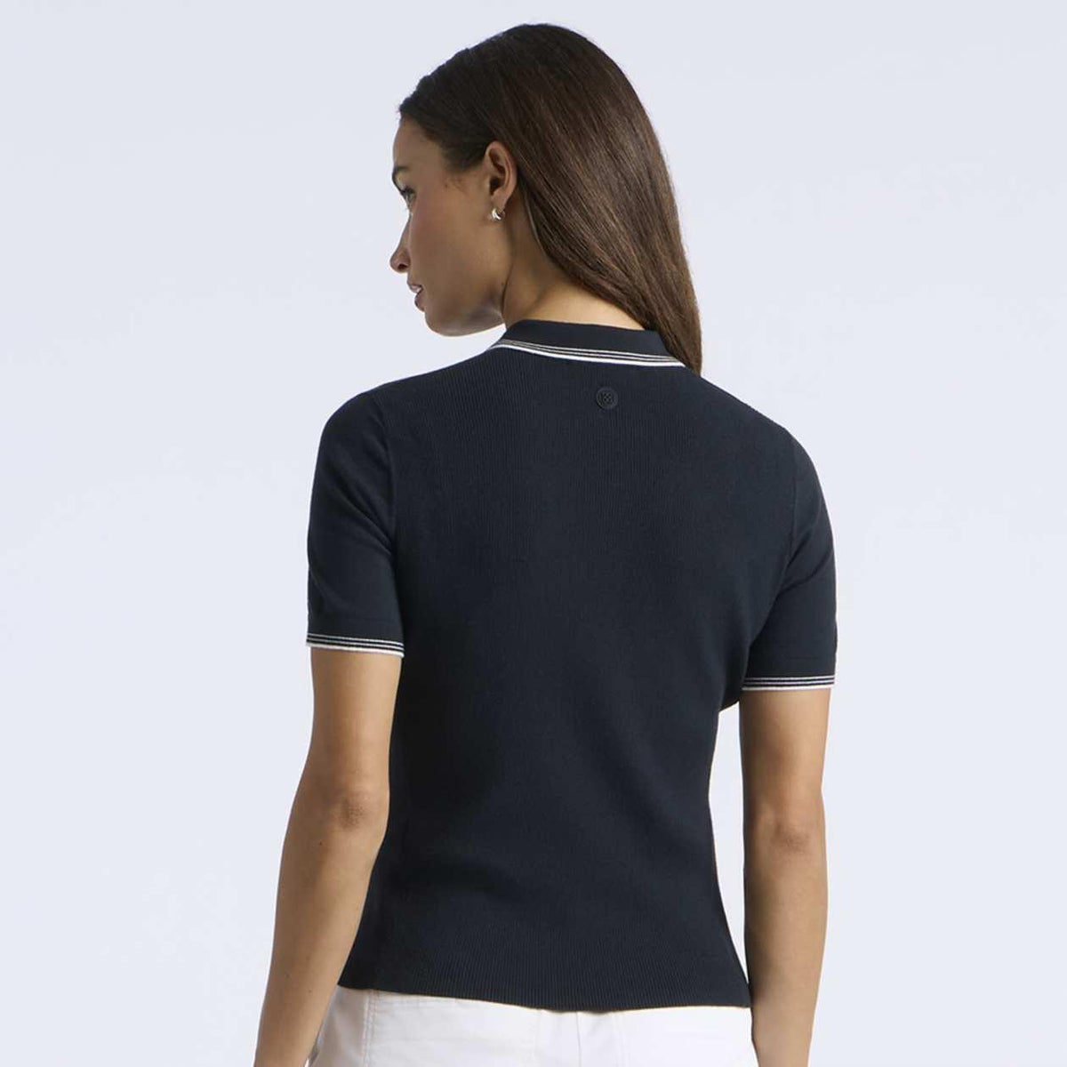 Elevated Short Sleeve Sweater Polo Onyx