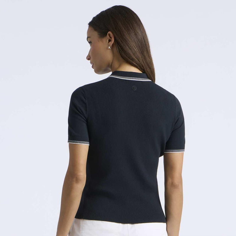Elevated Short Sleeve Sweater Polo Onyx