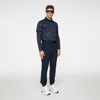 Tour Tech Regular Fit Print Polo Bias Bridge Navy