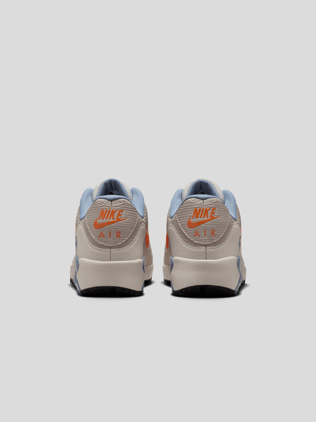 Air Max 90 Spikeless Golf Shoes Moon Particle/Safety Orange/Light Bone