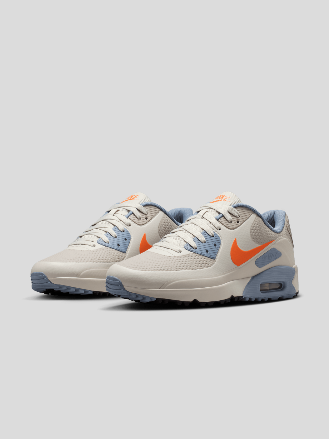 Air Max 90 Spikeless Golf Shoes Moon Particle/Safety Orange/Light Bone