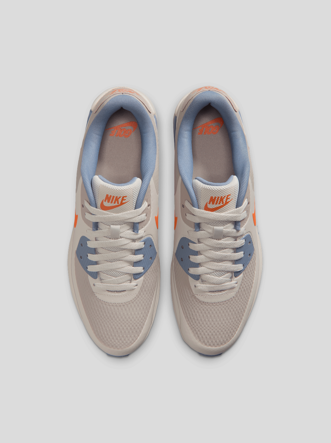 Air Max 90 Spikeless Golf Shoes Moon Particle/Safety Orange/Light Bone