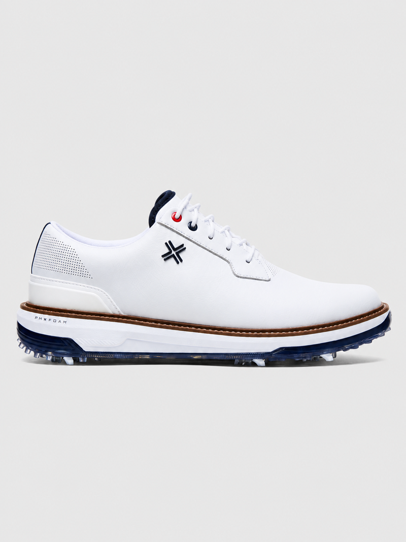 Reserve Classic Tour RS Spiked Golf Shoes White/Navy