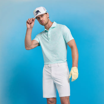 Hydrangea Tech Jersey Polo Menthol