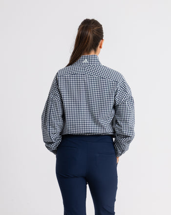 Ultimate365 Gingham Jacket Navy/Silver