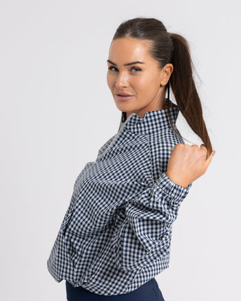 Ultimate365 Gingham Jacket Navy/Silver
