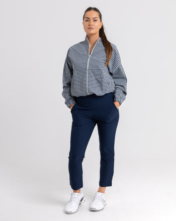 Ultimate365 Gingham Jacket Navy/Silver