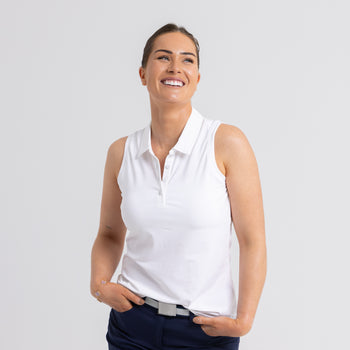 Ultimate365 SL Solid Polo White