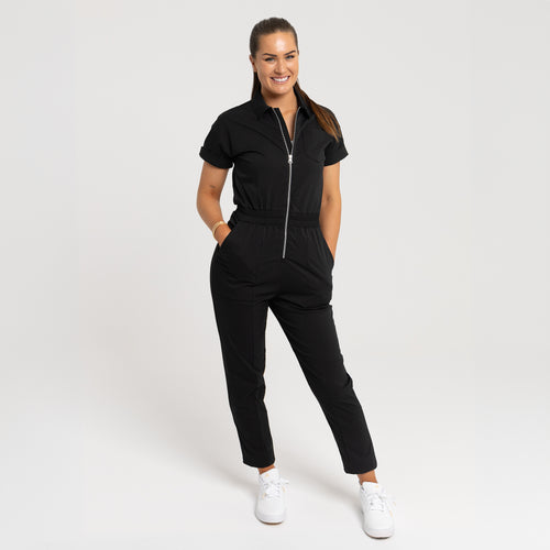 Womens Go-To Loose Fit Jumpsuit Black - AW24