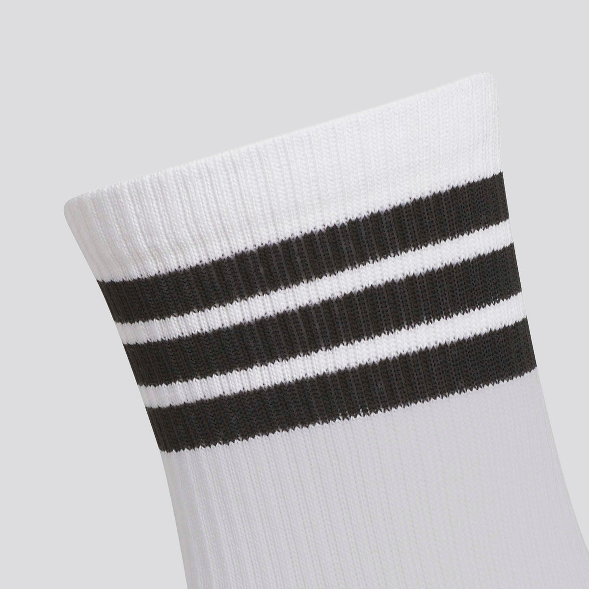 3 Stripe Half Crew Sock White/Black