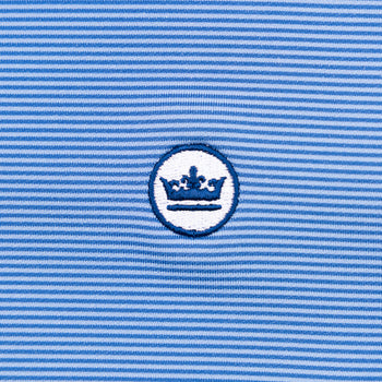 Perth Sugar Stripe Performance Quarter Zip Sailor Blue