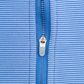 Perth Sugar Stripe Performance Quarter Zip Sailor Blue