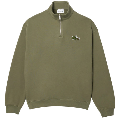 Signature Croc Quarter Zip Cotton Mid Layer Green - AW24