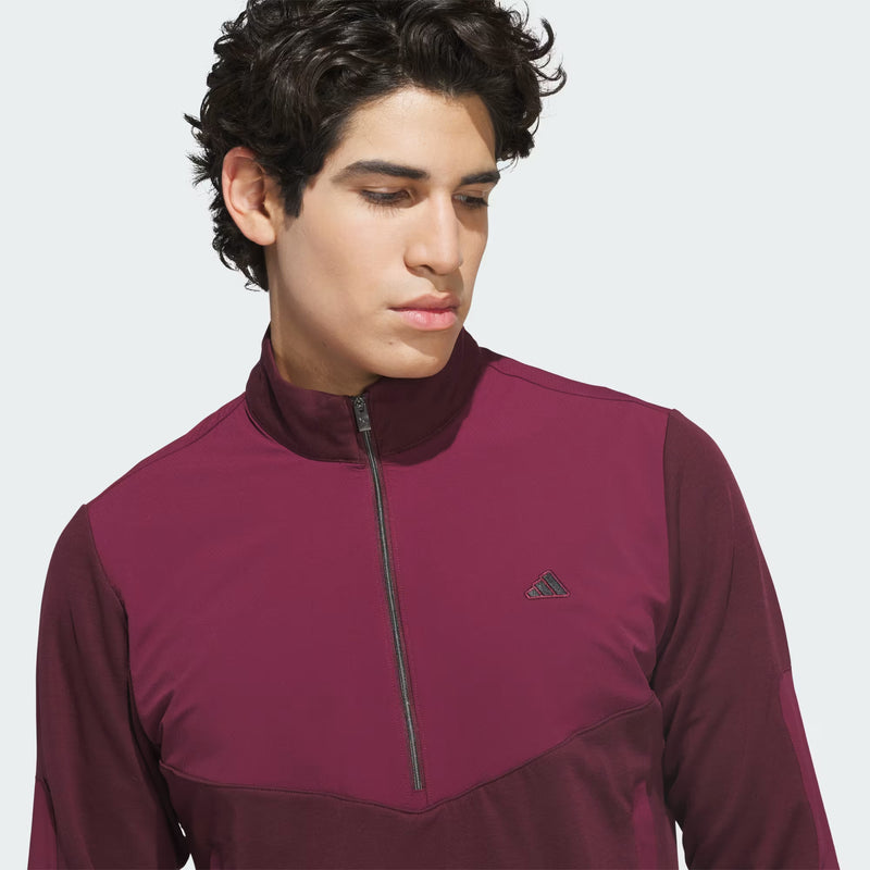 Ultimate365+ Course Control Hybrid Quarter Zip Sweatshirt Maroon
