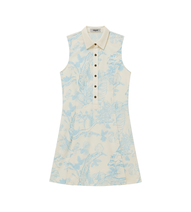 Signature Polo Dress Blue Botanical