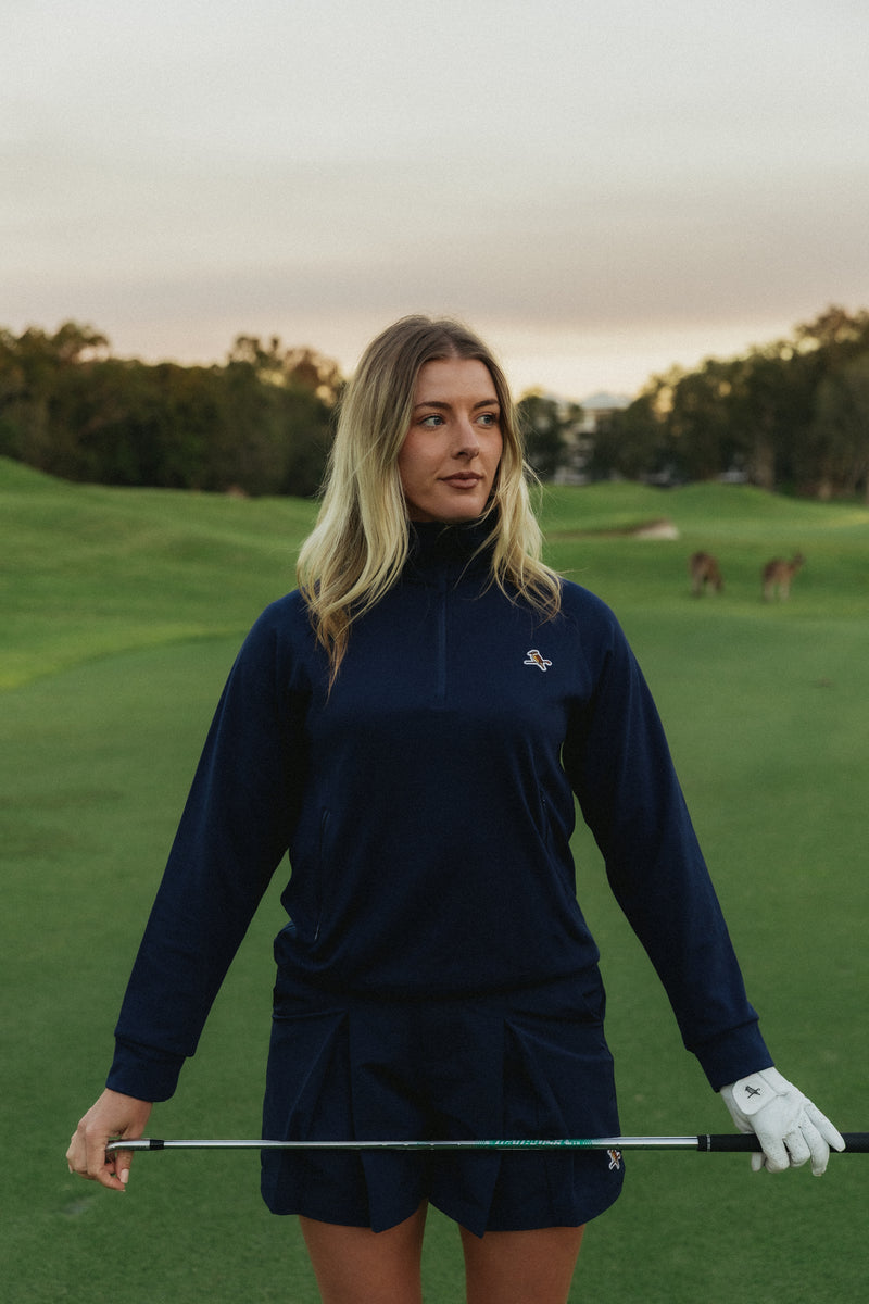 Quarter Zip Fleece Navy