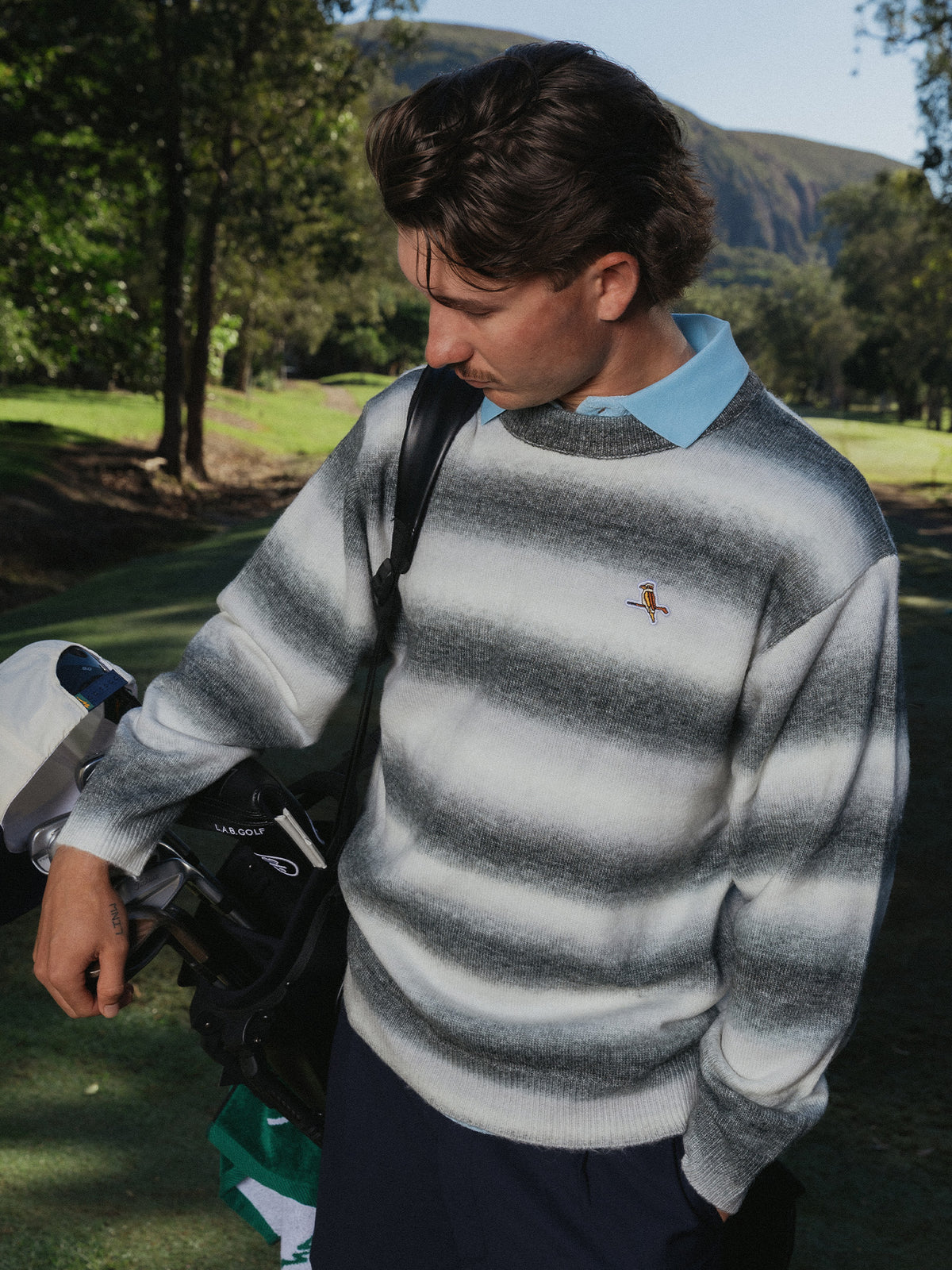 Boucle Knit Pullover Dove Grey