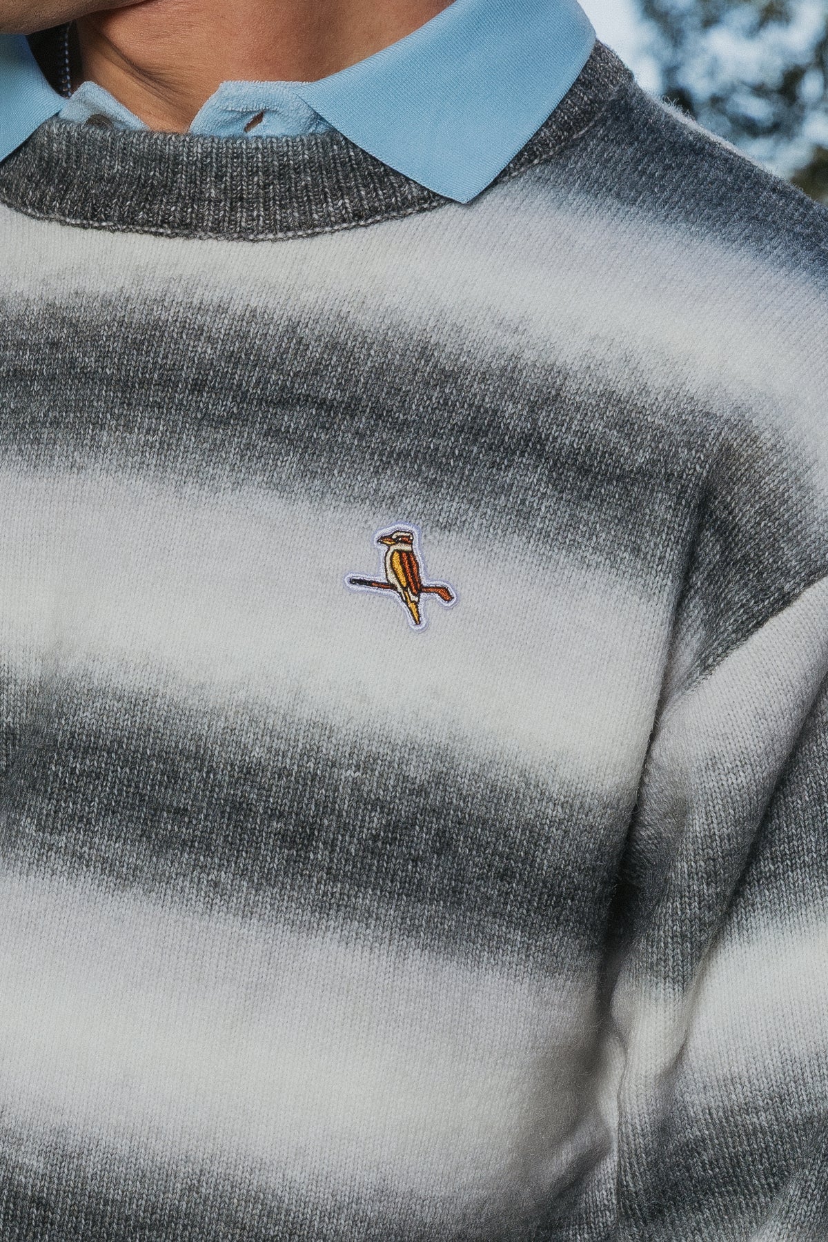 Boucle Knit Pullover Dove Grey