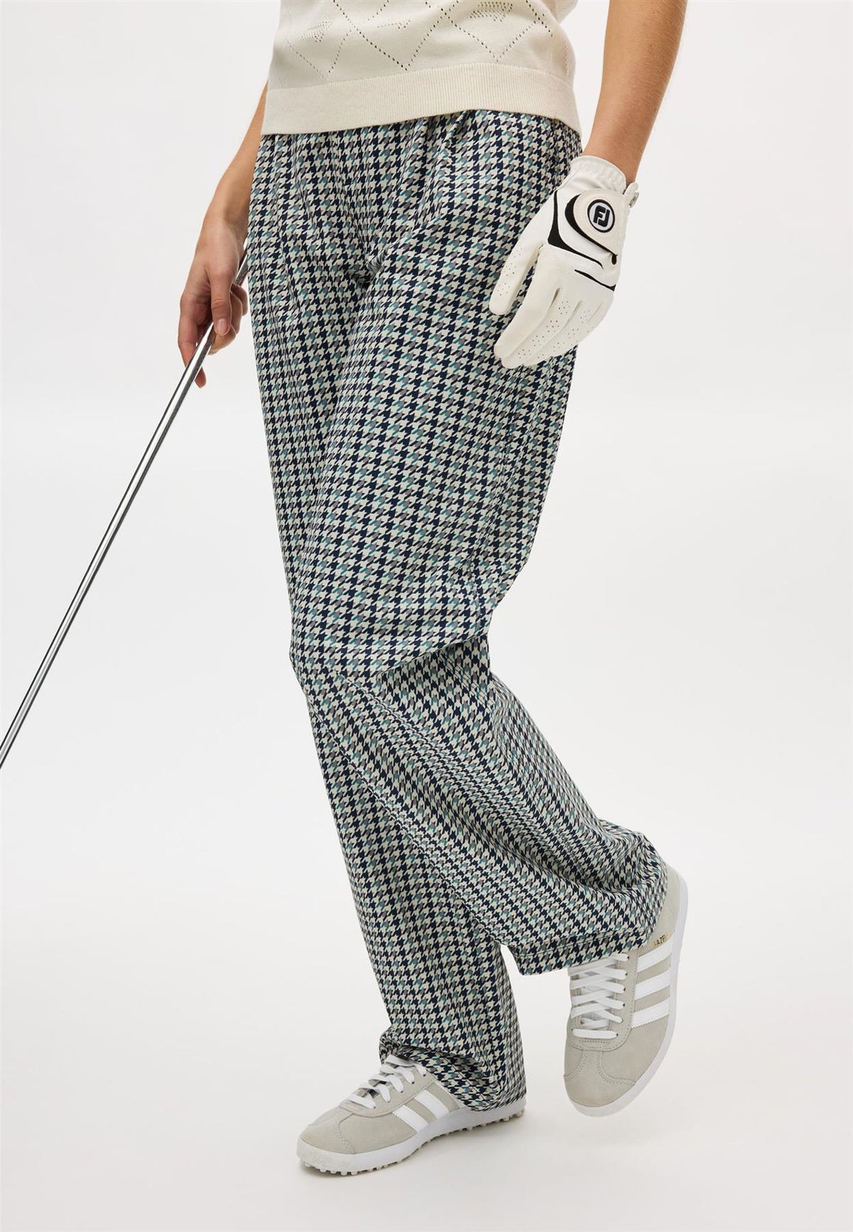 Elevate Trousers Navy Houndstooth