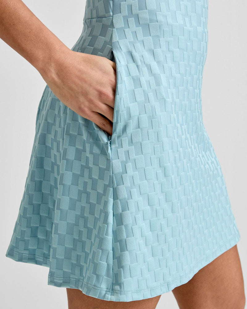 Dally Jacquard Print Dress Forget-Me-Not