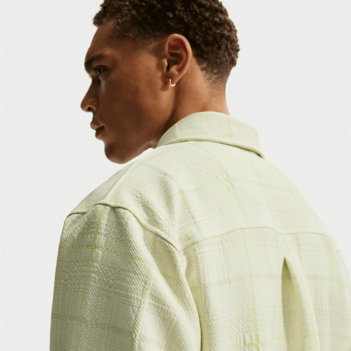 Tartan Loose Jacket Sail/Black