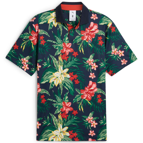 x PTC Floral Polo Deep Navy - SS25