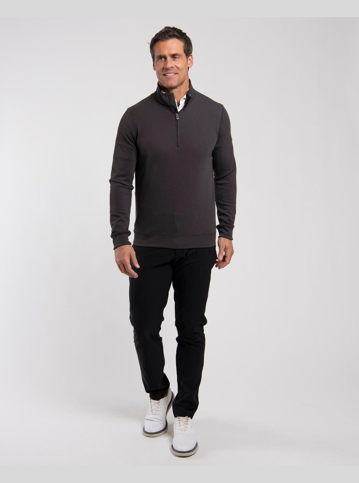 Essentials Half-Zip Espresso/Black