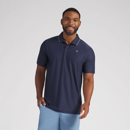 x RC Jacquard Polo Deep Navy