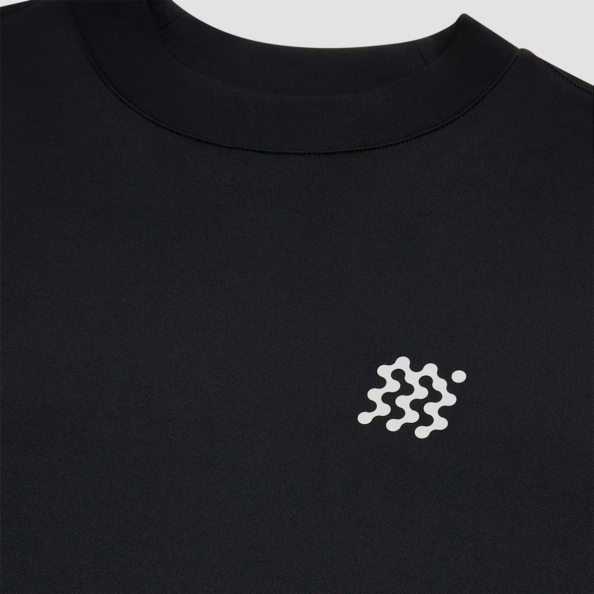 Course Mock Neck Polo Black