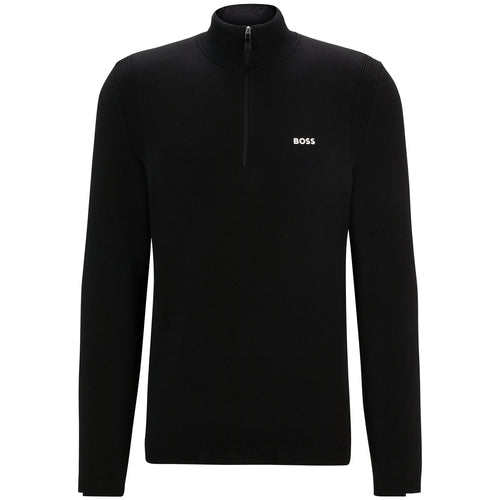 Ever Cotton Quarter Zip Mid Layer Black - W24