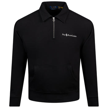 Ralph Lauren Polo Golf Relaxed Fit Cotton Quarter Zip Black