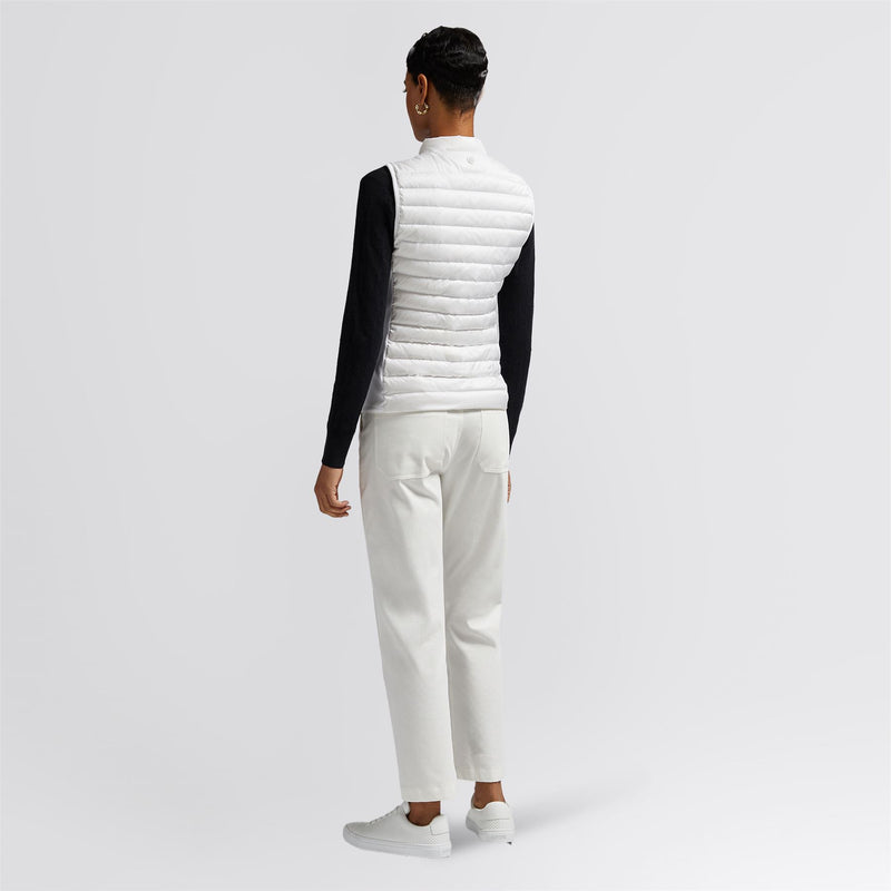 Down Quilted Taffeta Tech Gilet Snow