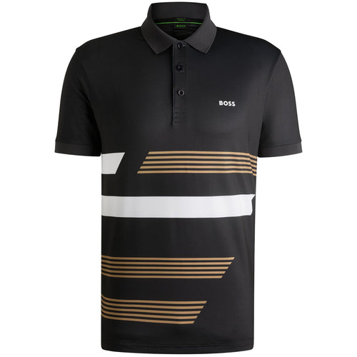 Paddy Tape Print Polo Black - SS25