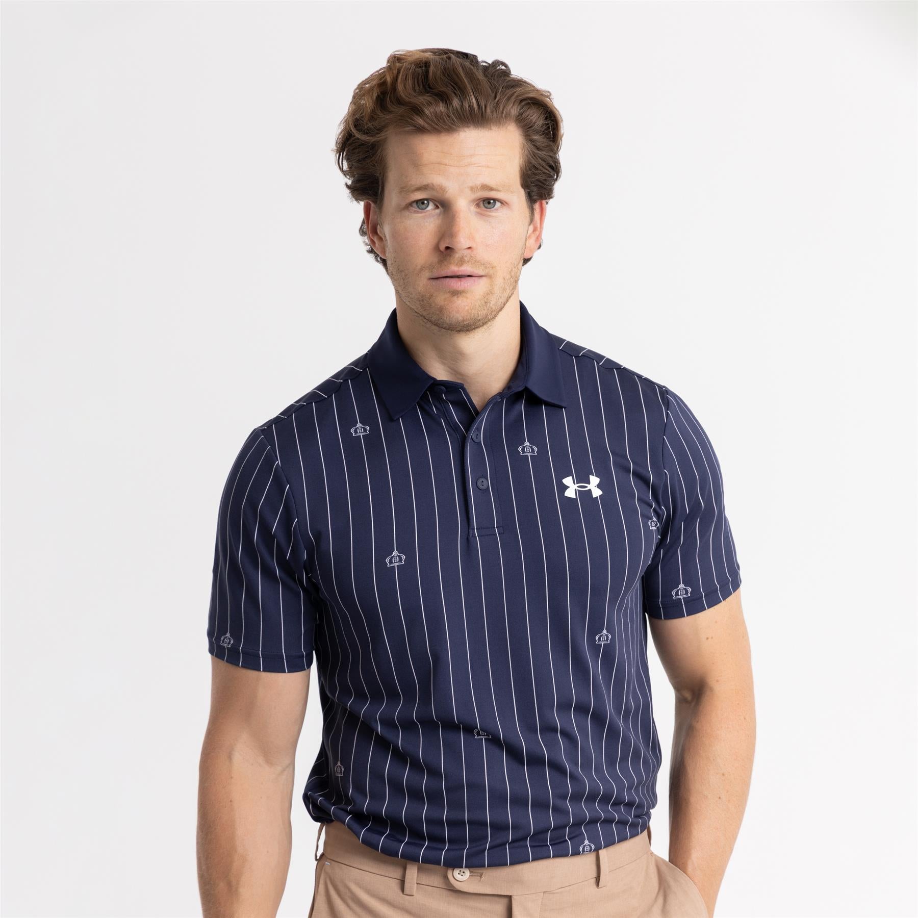 Playoff 3.0 Range Royalty Printed Polo Midnight Navy/White