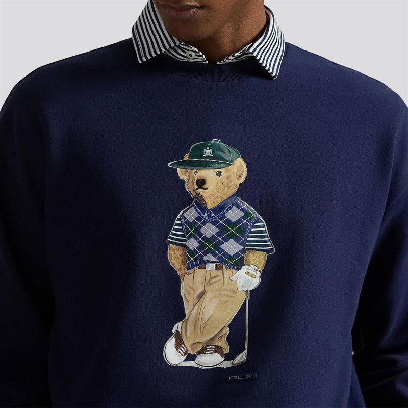 RLX Relaxed Fit Polo Bear Sweatshirt Refined Navy