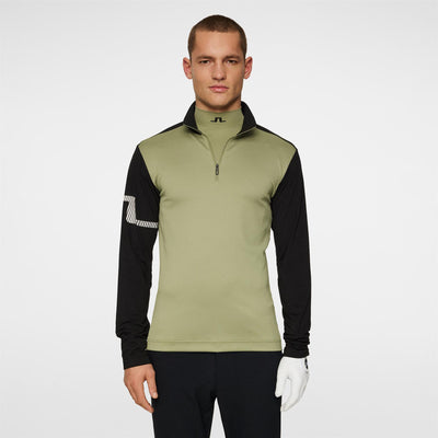 Heath Strike Quarter Zip Mid Layer Oil Green