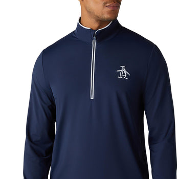 Technical Earl Quarter Zip Mid Layer Black Iris