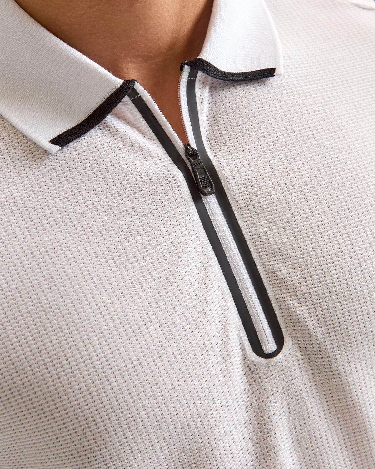 Terrace Zip Polo White