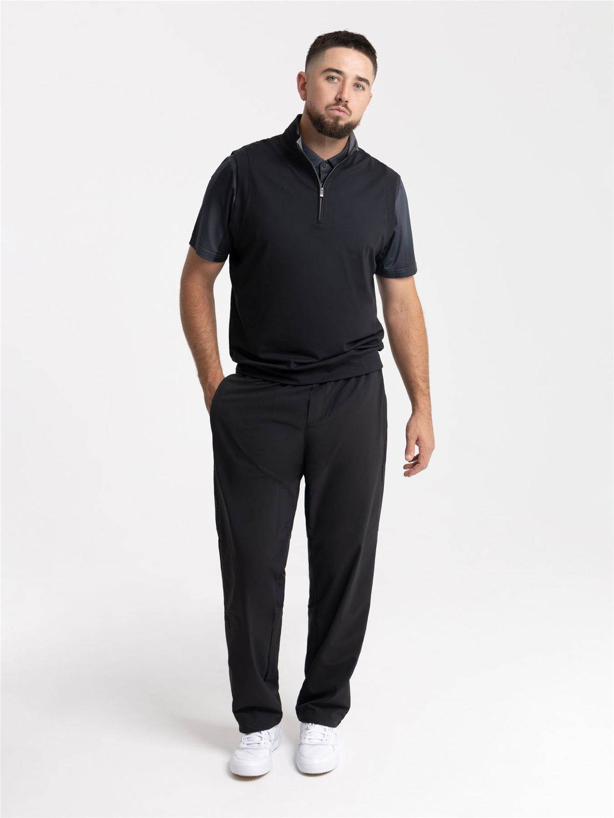 Ultimate365 Classic Quarter Zip Gilet Black