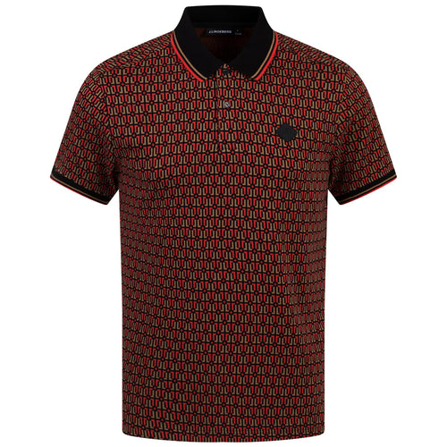 Deklan Jacquard Polo Schwarz – AW23