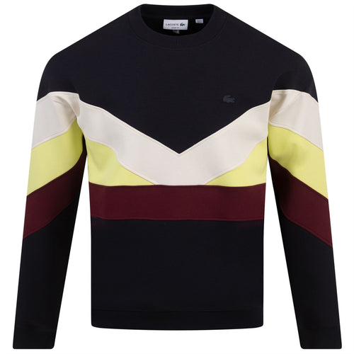 Loose Fit Double Sided Colourblock Cotton Sweatshirt Navy - AW23
