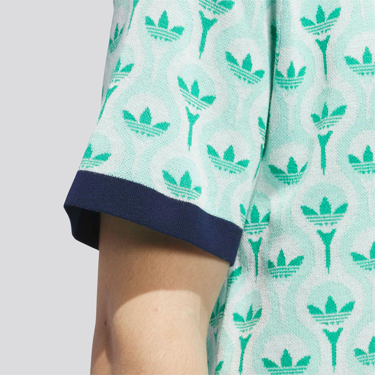 Originals Knit Polo White/Clear Mint/Court Green