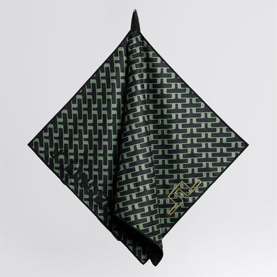 JL Printed Towel Tour Geo Olive