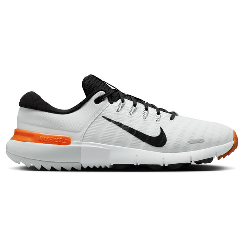 Nike Free Golf Shoes White/Black/Safety Orange - SS25