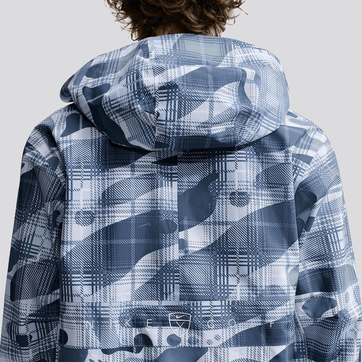 Nike Storm-FIT ADV Tartan Camo Waterproof Jacket - removable adjustable hood detail