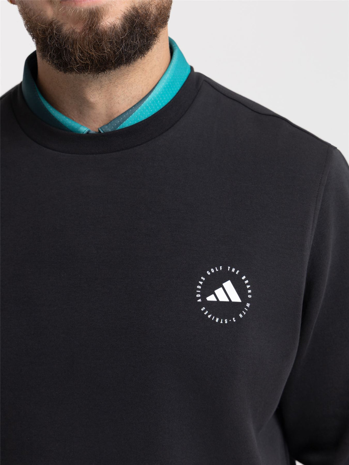 Core Rundhals-Sweatshirt mit normaler Passform, Schwarz – SS24