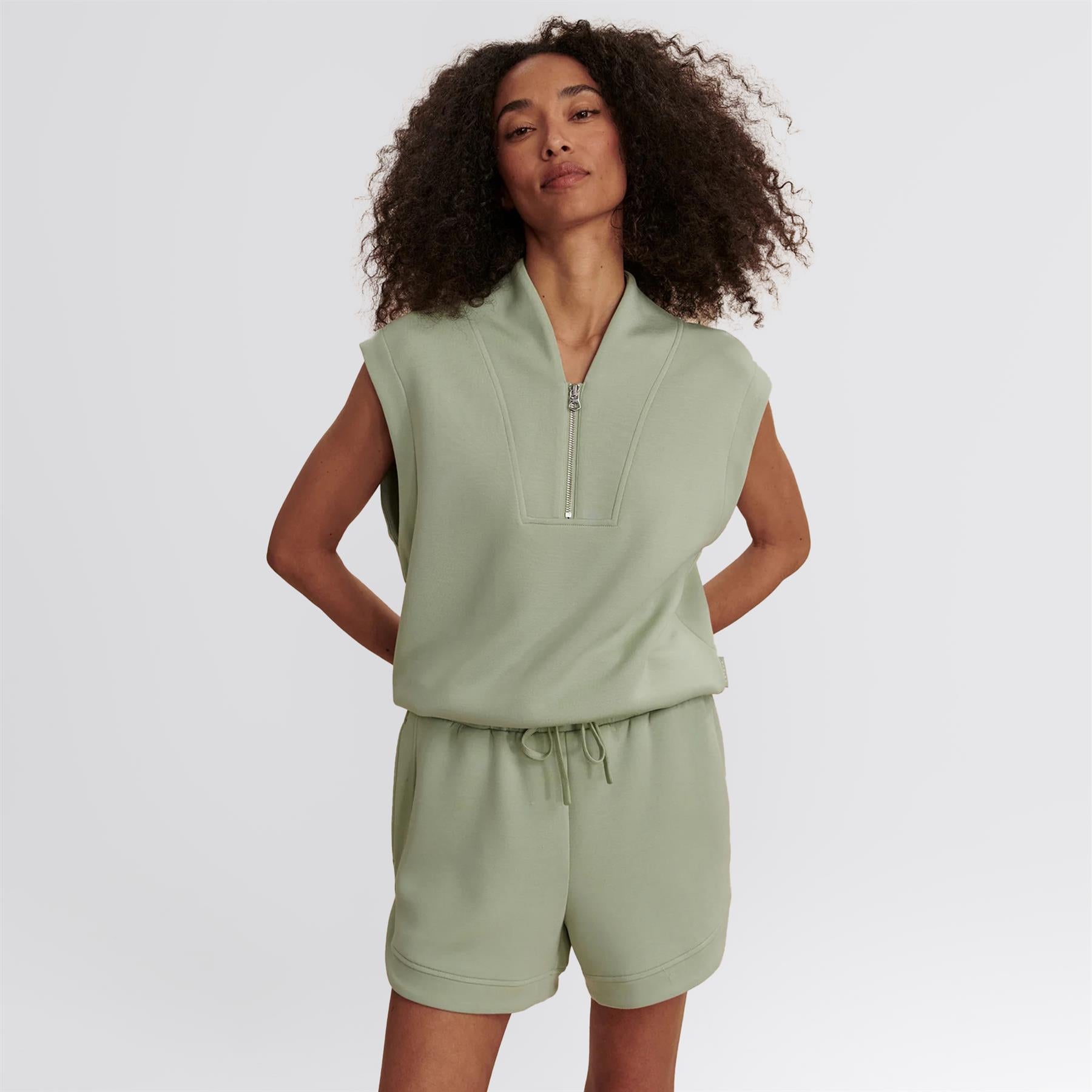 Loretta Half-Zip SL Sweat Snow Sage